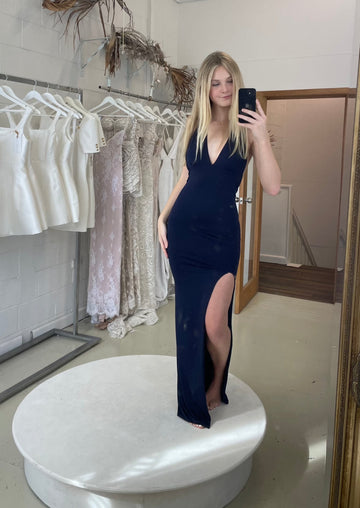 Valencia Gown - Navy (SALE) - Amy Taylor Collection